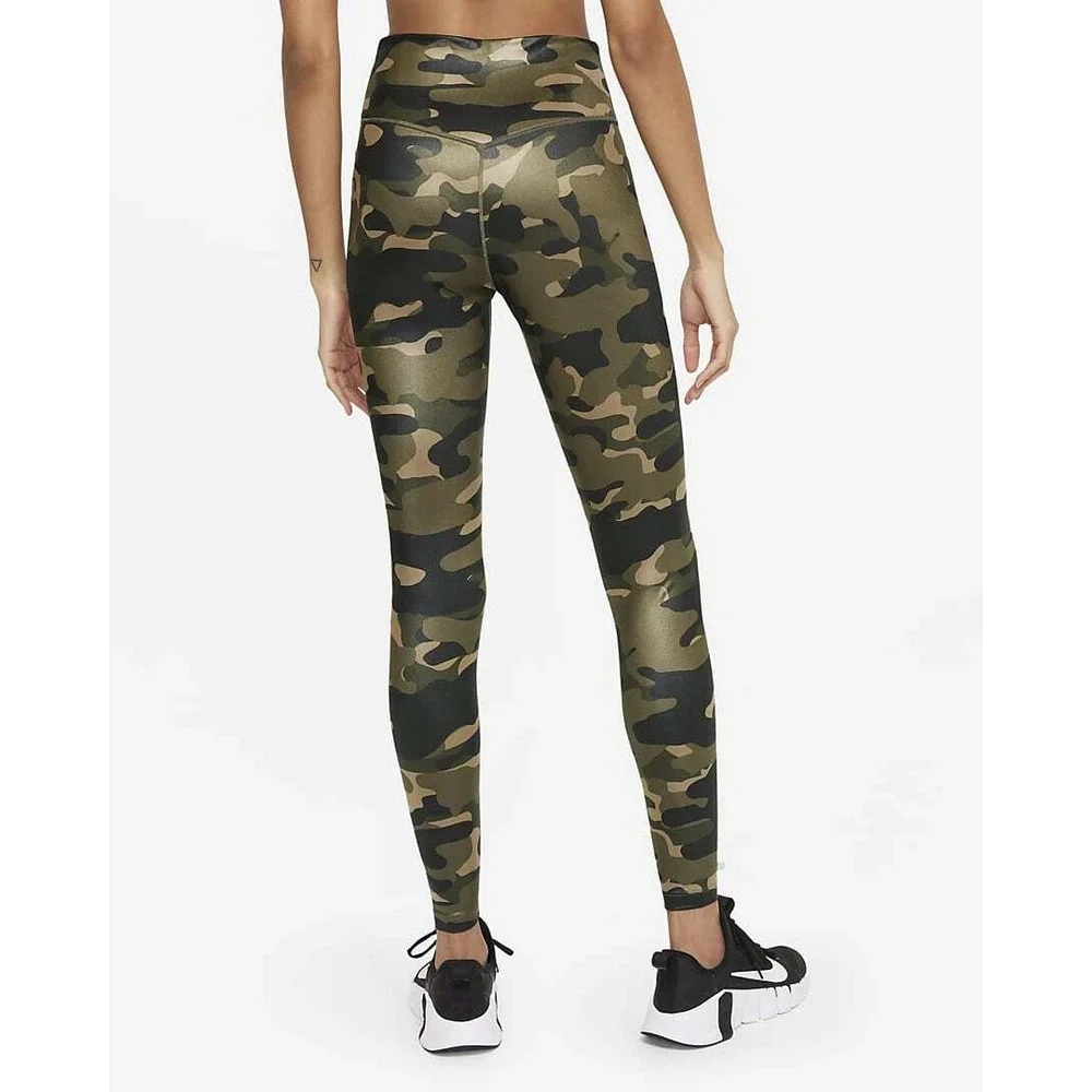 Sz‎ Small Nike One Women's Mid-Rise Camo Leggings Olive White DD4559-222